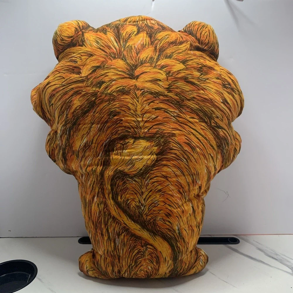 Vintage Richard the Lion Craft Fabric Panel Pillow Jungle Zoo Cut N Sew Toy Doll